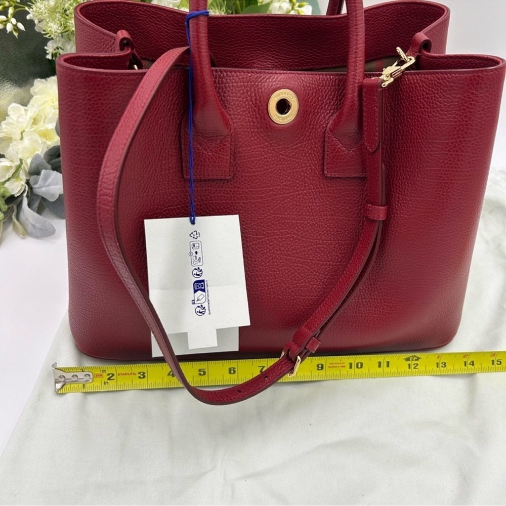 Women’s Burberry banner pebble grain leather tote/shoulder bag Classic check NWT - Picture 13 of 15